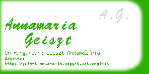 annamaria geiszt business card